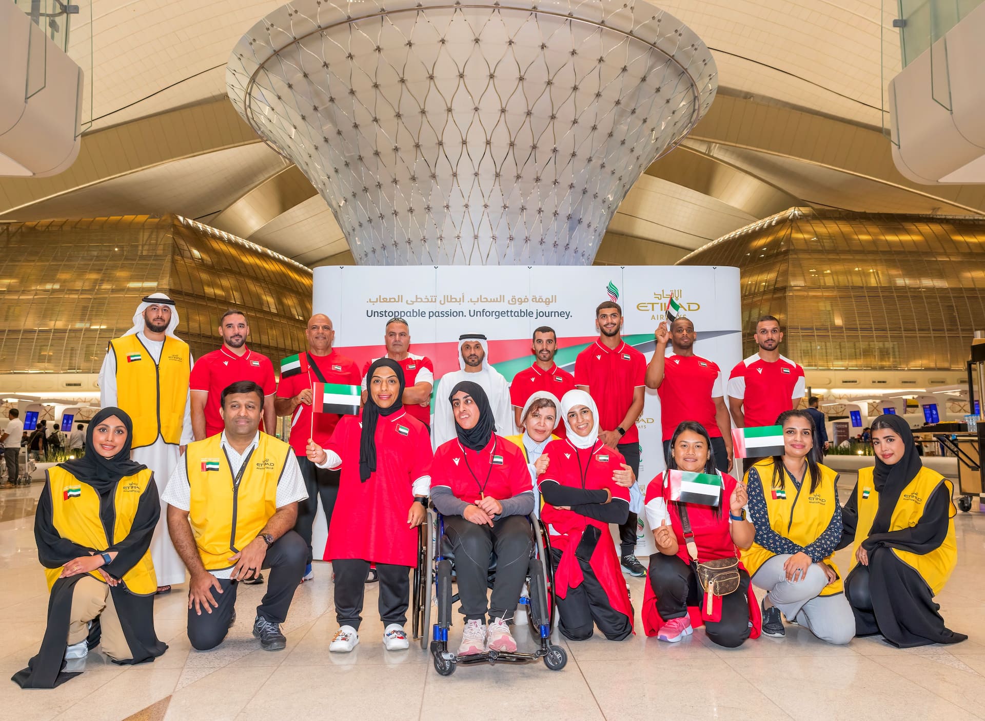 Etihad Airways welcomes UAE Paralympics team on board