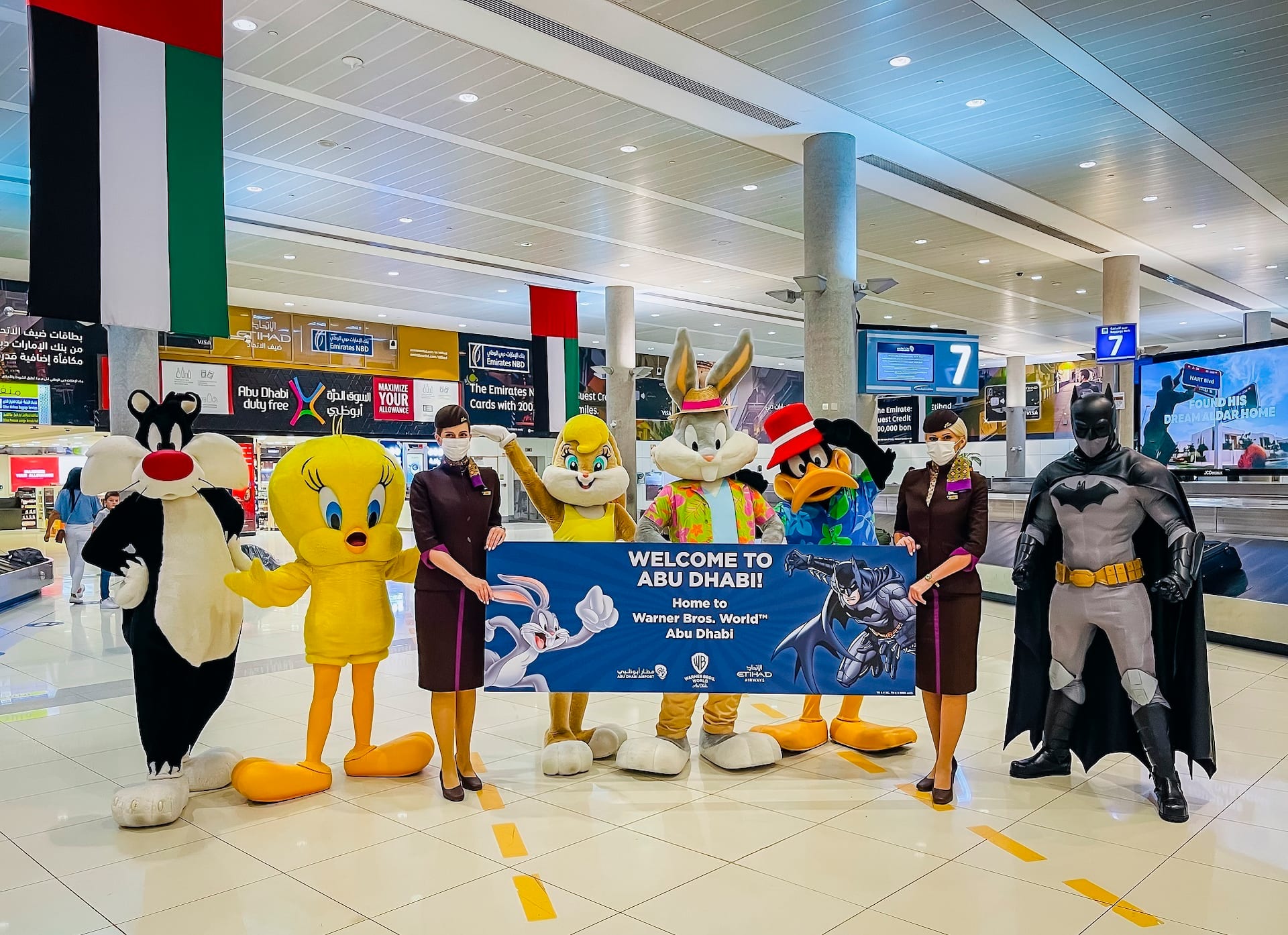 Watch: Visitors to the capital get a warm welcome from Warner Bros. World™ Abu Dhabi and Etihad Airways at Abu Dhabi International Airport